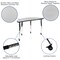 Flash Furniture Mobile 47.5" Circle Wave Grey Table Set-16" Chairs XU-GRP-16CH-A48-HCIRC-GY-T-A-CAS-GG - alternate 9